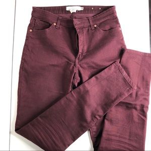 H&M burgundy colored slacks, slightly stretchy